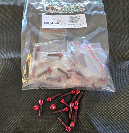 EMoto-X Racing Color Titanium Peg Replacement Pins For All EMoto-X Pegs 32 Count