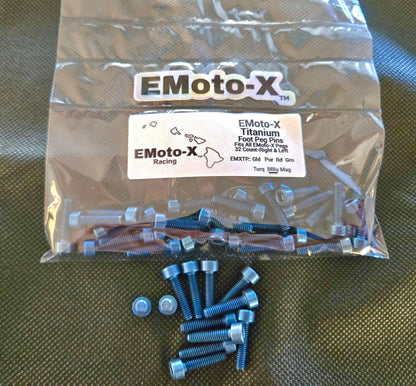 EMoto-X Racing Color Titanium Peg Replacement Pins For All EMoto-X Pegs 32 Count